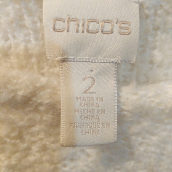 Chicos Jasmine Lace Trim Romantic Pullover Tunic Sweater Size 2 - Picture 13 of 16